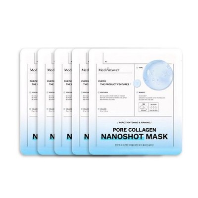 MediAnswer Pore Collagen Nano Shot Mask  (37g *5 sheets) +Free Gift