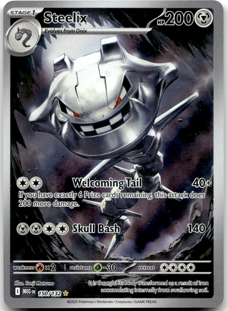 Steelix 150/132 Holo Illustration Rare Mega Evolution Near Mint