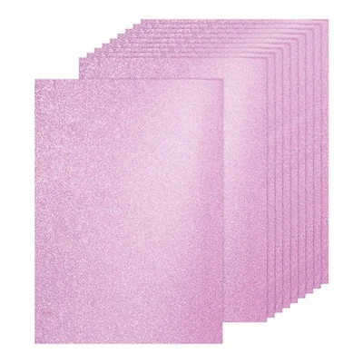 20 Feuilles Papier Paillettes Rose A4 8.3x11.7 in pour Cardstock Brillant - Photo 1/4