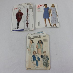 Lot of 3 Sewing Patterns McCall's 9319 8394 Butterick 6171 Sz 12-24