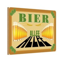 Holzschild 20X30 Cm Alkohol Bier Allee Essen Trinken Deko Geschenk Holz Schild