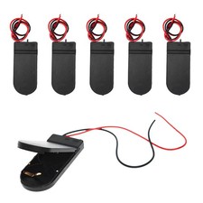 QTEATAK 6 Pcs 2 x 3V CR2032 Button Coin Cell Battery Holder with Leads 6Pcs