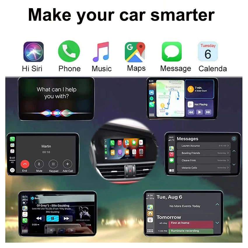 Kit de actualización automática inalámbrico CarPlay Android para Alfa Romeo Giulia Stelvio 2016-19 Foto 2 de 4