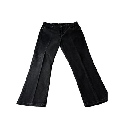 Levis 512 Perfectly Slimming Bootcut Jeans Womens 34x26 Black Embroidered Pocket
