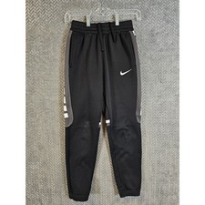 Nike Boys Therma Tapered Training Pants Black Grey Fleece Joggers BV3420-010 L