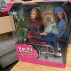 Vtg Mattel Barbie's Friend Becky Doll Photographer in Wheelchair 1998 NRFB 20202