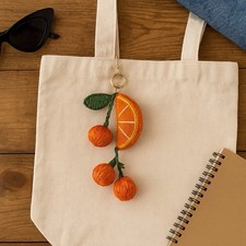 Orange Fruit Bags Charms Key Chains Orange