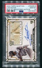 2024 Topps Inception Luis Matos Rookie Milestones Patch Auto #97/99 PSA 10 P268