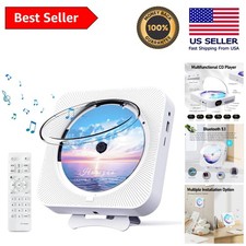 Multi-Functional Portable CD Player with LED Display  TV Remote - Modern Design