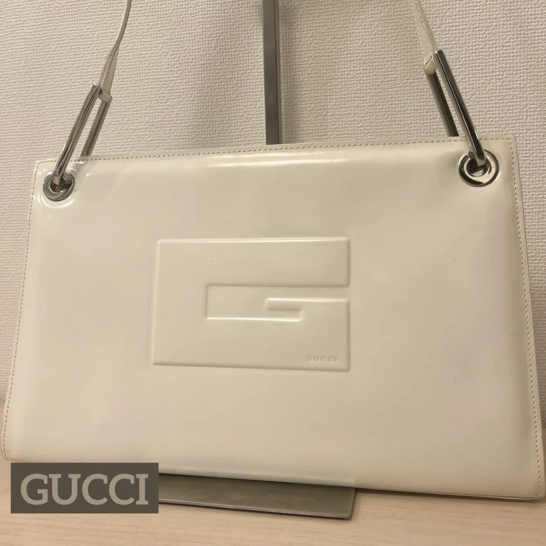 Sac bandoulière cuir émaillé logo GUCCI G #PG2LLN