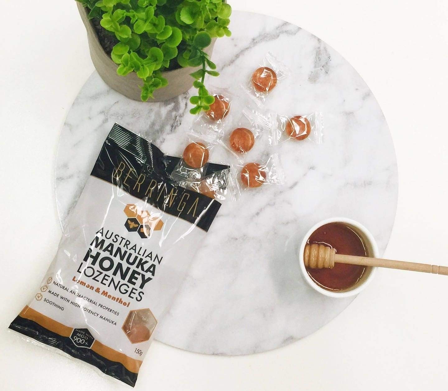 Australian Manuka Honey Lozenges, Lemon & Menthol, MGO 900+, 5.3 oz, 30 Count