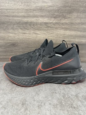 Nike React Infinity Run Flyknit Sneakers Mens Size 13 Black Red Running CU1443-0