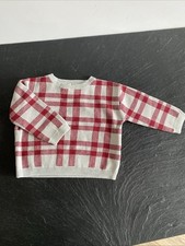 HM Baby Pullover | Gr. 86 | Rot Grau Kariert | Junge | Primark