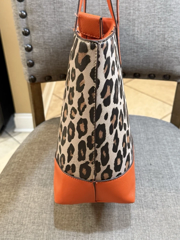 Bolso de Mano DKNY Naranja Y Marrón Bryant Park Grande Apertura con Cremallera Foto 4 de 4