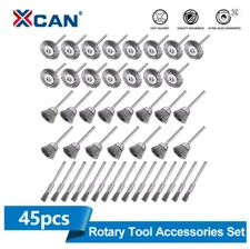 XCAN 45PCS Steel Wire Polishing Wheel Brush Set for Metal Polishing Rotary Tools