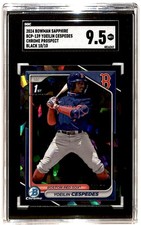 2024 Bowman Chrome Sapphire Black Refractor 10/10 Yoeilin Cespedes SGC 9.5 TS8