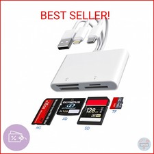 Memory Stick Pro Duo Adapter - XD Picture Card Reader for iPhone/USB C/A, 4 in 1