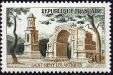 num Yvert 1130a Branche absente variété  ** MNH St Remy les antique Année 1957