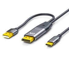 DisplayPort to USB-C Cable 8K 60Hz, DP to USB-C Adapter for Apple Studio Display