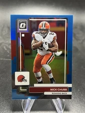 2022 Donruss Optic Nick Chubb Aqua Prizm /299 Clevland Browns #46