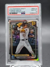 KONNOR GRIFFIN 2024 BOWMAN DRAFT CHROME REFRACTOR 1ST ROOKIE #BDC22 PSA 10 Q0107