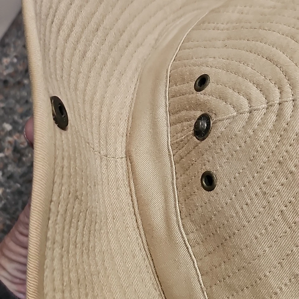 De Colección Banana Republic Ejército Francés Bush Sombrero Talla L Algodón Lateral Snap Bronceado Molino Etiqueta Años 80 Foto 4 de 4