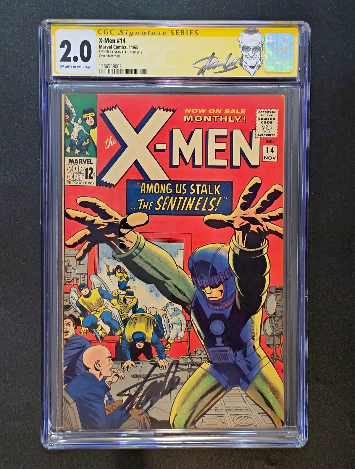 Marvel X-Men #14 (1965) CGC 2.0 Signature Series Stan Lee Signed, custom label
