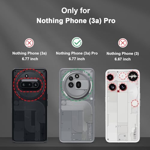 Kompatibel für Nothing Phone 3A Pro Schutzhülle Militär Standard 360 Drehbar  - Bild 7 von 8