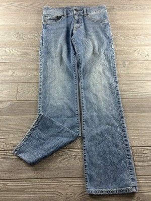 Wrangler Rock 47 Blue Rock 47 Slim Boot Cut Wiskers Embroidery 30x34  Women's