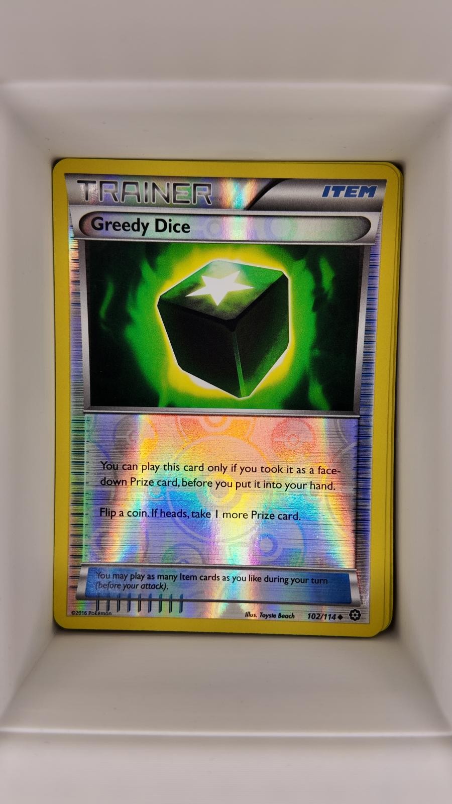 GREEDY DICE 102/114 REVERSE HOLO STEAM SIEGE LP
