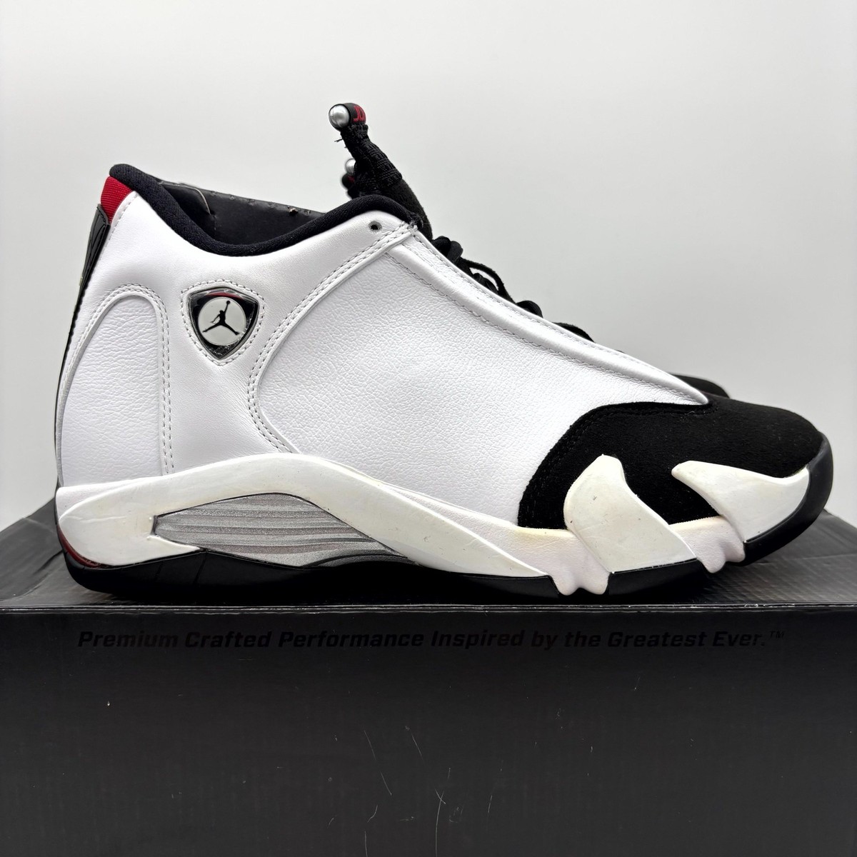 Air Jordan 14 Retro White Black Toe Athletic Basketball Shoes 8.5 Men 487471-102 | eBay