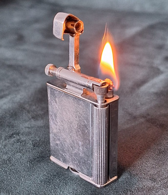 Parker Roller Beacon by Dunhill Petrol Lighter 1930s Feuerzeug Accendino Briquet