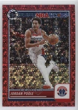 2023-24 Panini NBA Hoops Premium Stock Red Disco Prizm /149 Jordan Poole #277