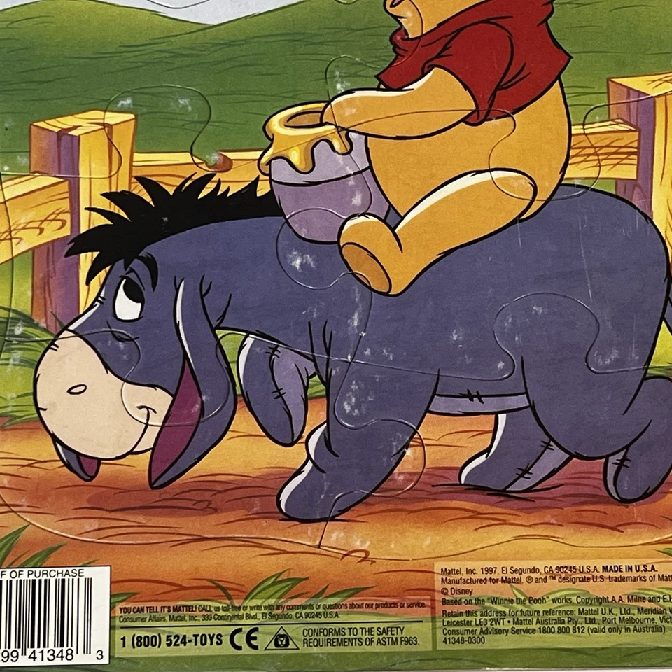 Winnie the pooh con amigos 8 piezas tablero rompecabezas edades 3-5 Mattel Foto 3 de 4