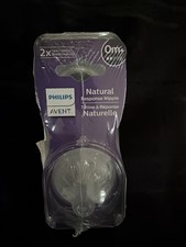 Philips Avent Natural Response Baby Bottle Nipple 2X Flow 4 Nipples 3m New