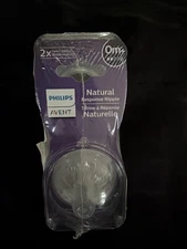 Philips Avent Natural Response Baby Bottle Nipple 2X Flow 4 Nipples 3m+ New