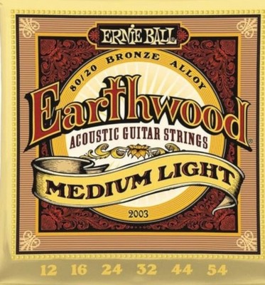 Ernie Ball Guitar Strings Acoustic Earthwood Medium Light 12-54 2003 (FVS033848)