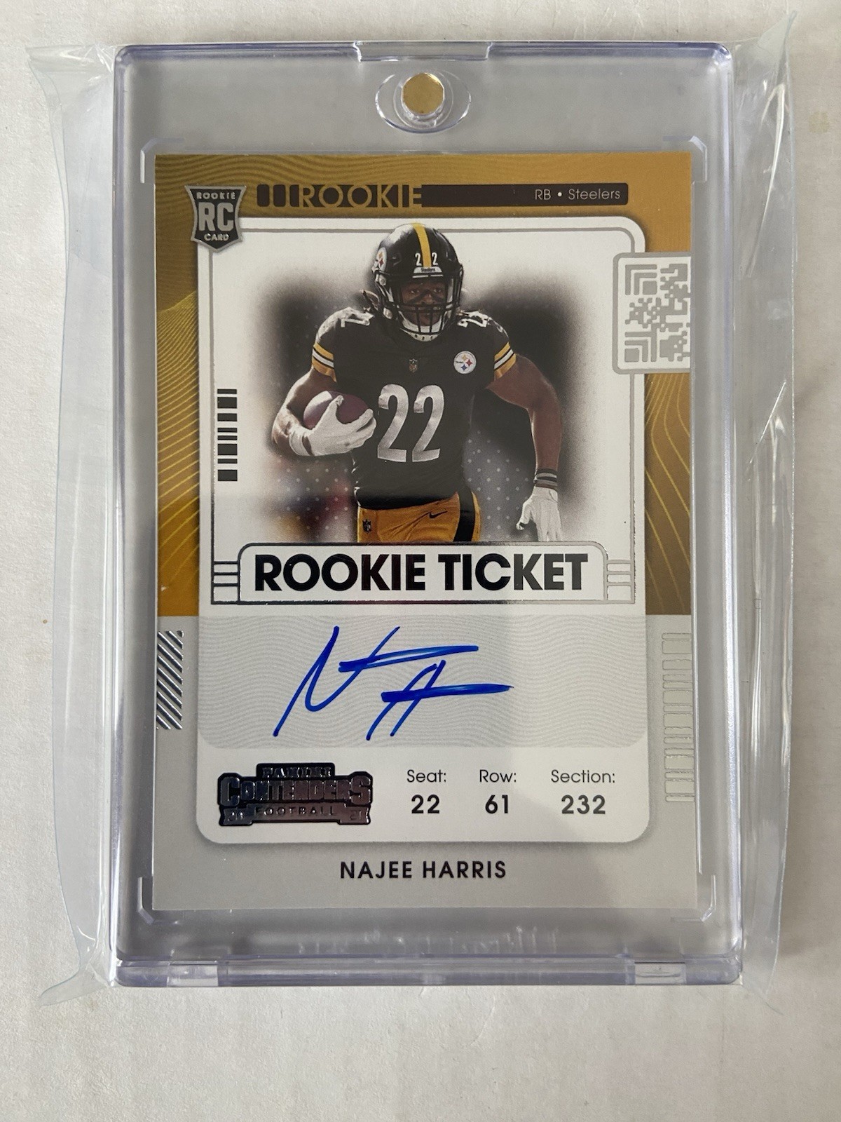 2021 Panini Contenders Najee Harris Rookie Ticket Variation Auto RC Steelers