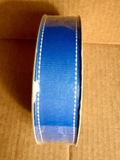 NEW 50 Yard Roll of Wired Member's Mark Blue with With Stitching Ribbon