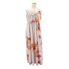 NEW ASOS Curve Womens 14 Dress Maxi Floral Pink Boho Sleeveless V-neck Bohemian