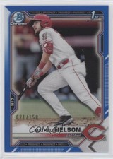 2021 Bowman Draft Chrome Blue Refractor 21/150 Matheu Nelson #BDC-103 0x5e