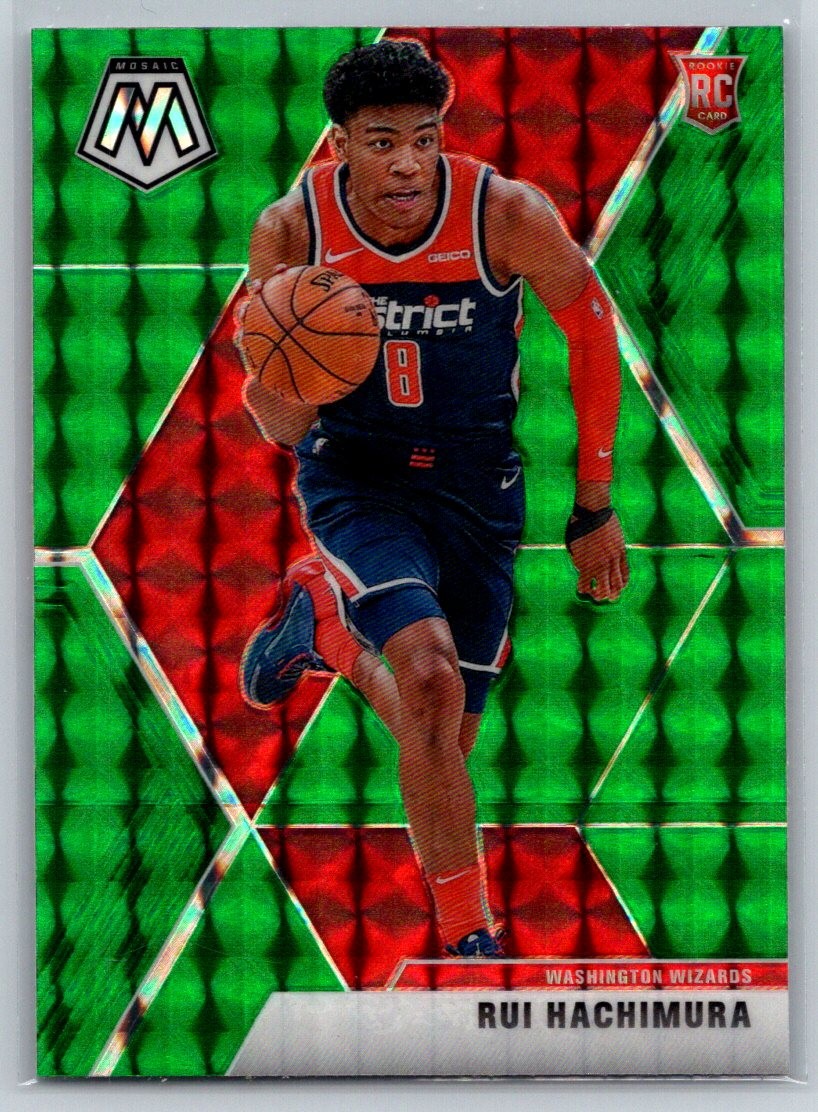 2019-20 Panini Mosaic #231 Rui Hachimura Green Prizm