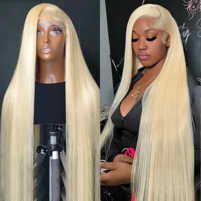 613 Honey Blonde 13x6 Human Hair Straight Lace Wigs Women 13x4 Frontal Brazilian