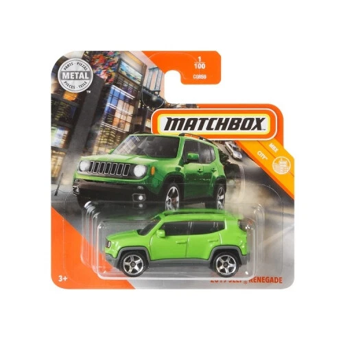 2019 Jeep Renegade vert 2020 Matchbox MBX City MB1199 1 carte courte