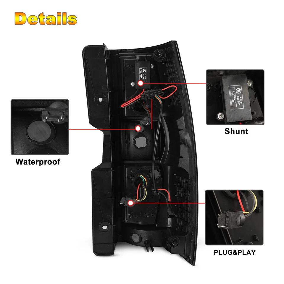Luces traseras LED 2007-2014 para Chevy Suburban Tahoe luces señal secuencial Foto 4 de 4
