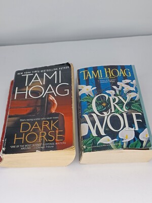 Cry Wolf (1993) & Dark Horse (2004) 2 Paperback Novels by Tami Hoag 