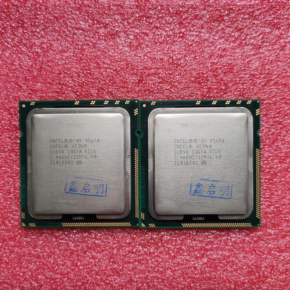 Matching pair Xeon X5650 X5660 X5670 X5675 X5680 X5690 LGA1366 CPU Processor - Image 2 of 4