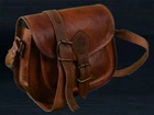 Handmade Bag PurseWomen's Vintage Brown Leather Messenger  Shoulder Purse