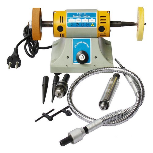 New Bench Lathe Jewelry Polishing Machine Kit Double-end Flexible Shaft Grinder - Picture 2 of 9