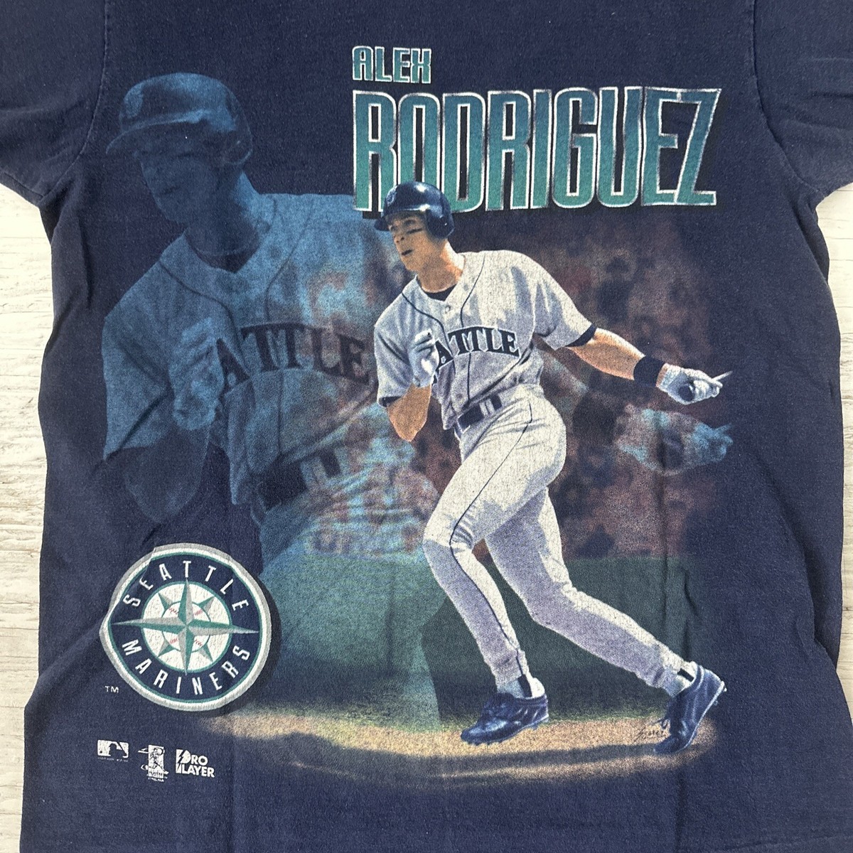 VTG 90s MLB Seattle Mariners Alex Rodriguez Pro Player Caricature